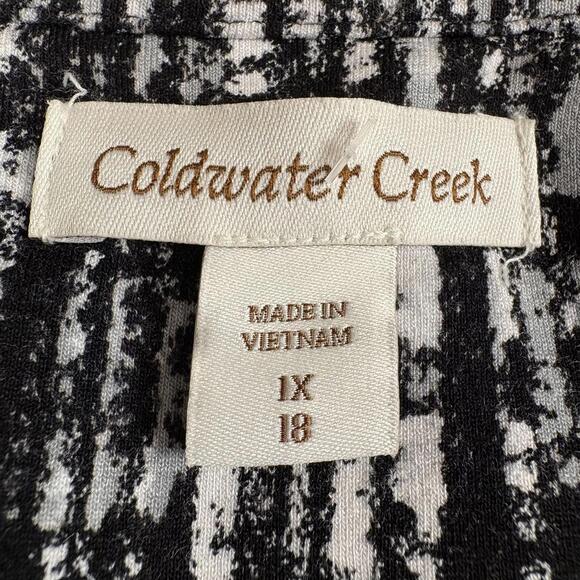 Coldwater Creek Women's Top, Size 1X, Black & White Pattern - Picture 3 of 5